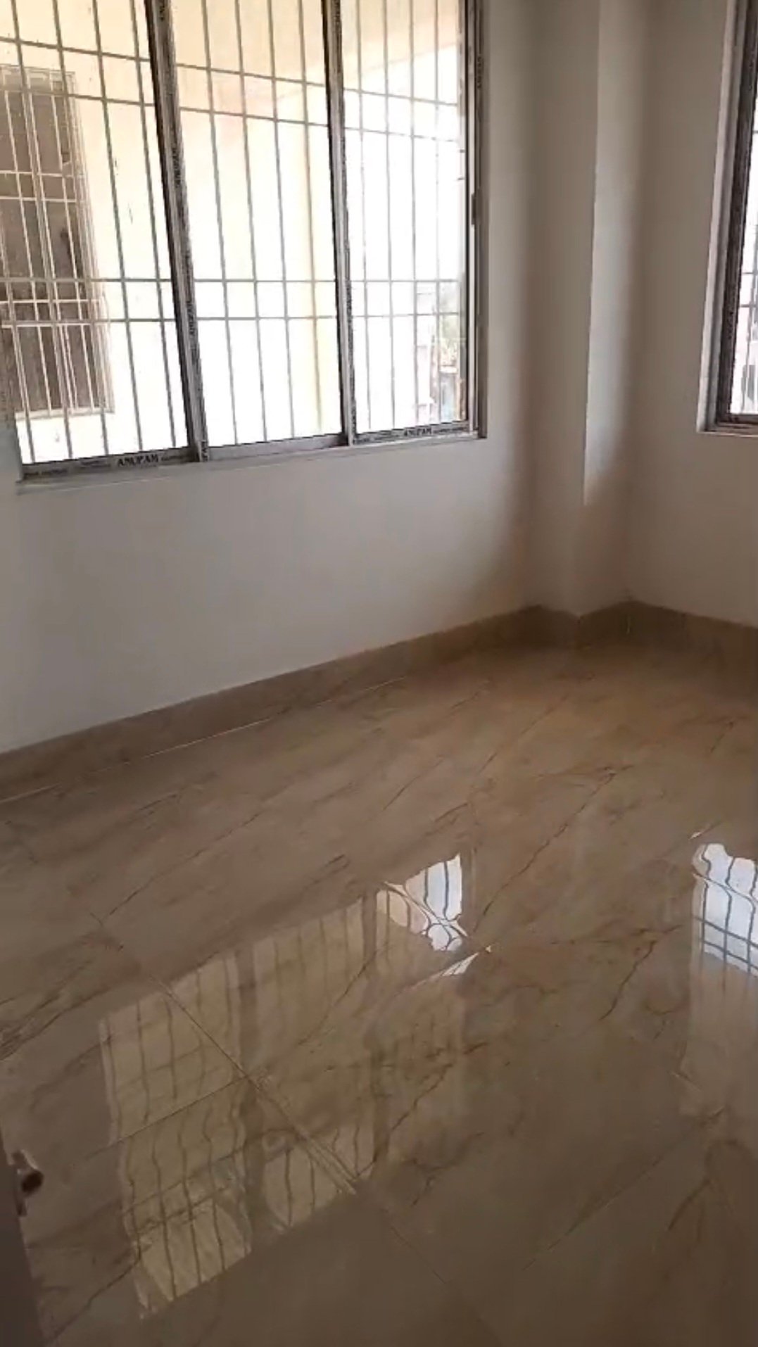 2 bed rooms, one hall plus dining space,  kitchen, 2 toilets with bath, spacious balcony